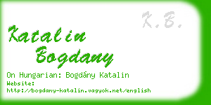 katalin bogdany business card